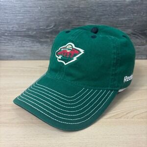 Minnesota Wild Hat Cap Strap Back Green NHL Hockey Reebok Faceoff Adjustable